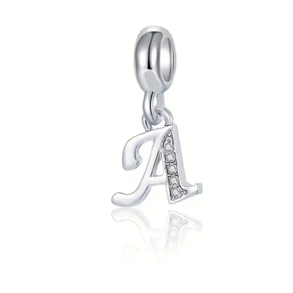 Charm Silver Letter A